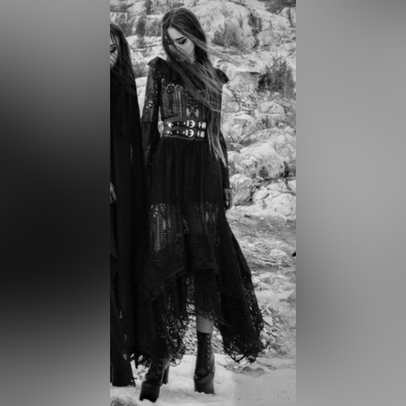 🎯Killstar Morte Mistress Maxi Skirt Black Size Medium - Picture 2 of 15